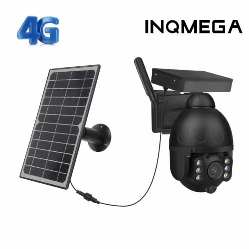 INQMEGA Camera cu panou solar Camera solara 4G Monitor fara fir de securitate in aer liber Baterie CCTV impermeabila CCTV Supraveghere video Ph