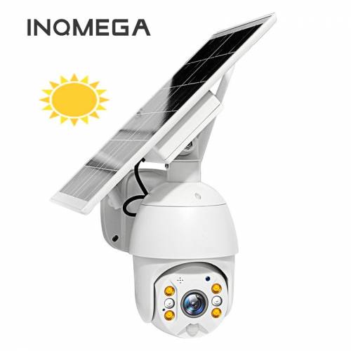 INQMEGA Wifi Versiune 1080P HD Panou solar Supraveghere exterioara Camera CCTV impermeabila Casa inteligenta Alarma de intruziune vocala...